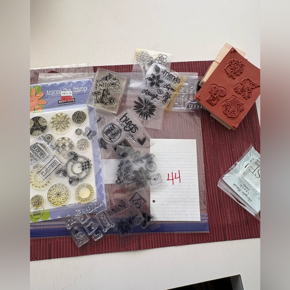 Rubber stamps, assorted